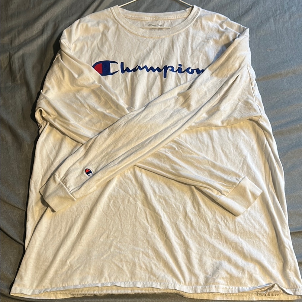 Champion Men's White Long Sleeve Shirt